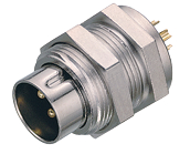 09-0081-00-04, Panel-mount plug Pole no.=4, Binder