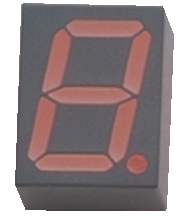 TDSR 1050, 7-segment LED-display red 10 mm THT, Vishay
