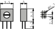 3386X-1-152LF Подстроечное устройство Cermet 1.5 kΩ линейный 500 mW