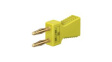 63.9352-24 Laboratory Socket, diam. 2mm, Yellow, 10A, 60V, Gold-Plated