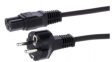 VIIG-H05RRF3G1,00-C15M/2,50m SW9005 Power Cord, 3-pole Type F (CEE 7/4) IEC-320-C15 2.5 m