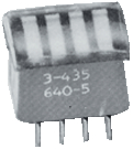 3-5435640-5, Переключатель: DIP-SWITCH; Пол: 2; SPST; 1A/40ВDC; Подсвет: нет, TE Connectivity