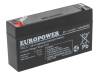 EP 1,2-6, Аккум: свиноцово-кислотный; 6В; 1,2Ач; AGM; необслуживаемый, EUROPOWER