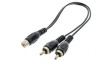 CAGB24020BK02 Subwoofer Cable 2x RCA Plug - RCA Socket 200mm