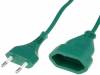 PS-11GR-3.0, Сетевой удлинитель; Гнезда:1; ПВХ; зеленый; 2x0,75мм2; 3м; 2,5А, JONEX