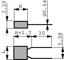 C052K562K1X5CA7301, Capacitor 5.6 nF 100 VDC 5.08 mm, Kemet