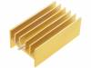 HS-123-40/1, Радиатор: штампованный; Н-образный; TO220; золотистый; L:40мм, STONECOLD