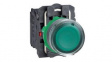 XB5AW33G5 Illuminated Pushbutton, LED, Green, 1NO + 1NC 120 V, Momentary Function