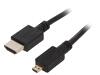 CC-HDMID-6 Кабель; HDMI 2.0; вилка micro HDMI,вилка HDMI; 1,8м; черный