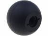DIN 319-KT-25-M8-C Ручка сферическая; Диам:25мм; M8; 11мм; черный