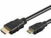 MC.1910.1112.010BK, Кабель; HDMI 1.4; вилка mini HDMI, вилка HDMI; 1м; черный, Goobay