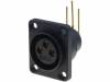 CP30072, Гнездо; XLR; "мама"; PIN:3; угловой 90°; герметичный; THT; позолота, Cliff