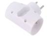 R-21 BIALY, Разъем: питания AC; разветвитель; 2P; 230ВAC; 2,5А; белый, PLASTROL