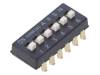 A6SN6104, Переключатель: DIP-SWITCH; Кол-во секций: 6; ON-OFF; 0,025A/24ВDC, Omron