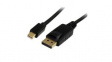 MDP2DPMM1M  Video Cable with Latches, Mini DisplayPort Plug - DisplayPort Plug, 3840 x 2160,