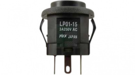 LP0115CMKW01A, Push-button switch, 3 A, on-(on), NKK Switches (NIKKAI, Nihon)