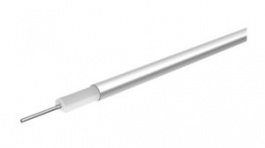 SR 47 TP M17, Coaxial Cable without Jacket for Microwaves 50Ohm Copper-Plated, Silver-Plated Steel 3m, Huber+Suhner