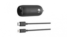 CCA003BT04BK, Charger, Car, 1x USB-C, 20W, Black, BELKIN