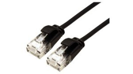 21.44.3953, Patch Cable, RJ45 Plug - RJ45 Plug, CAT6a, U/UTP, 1m, Black, Roline