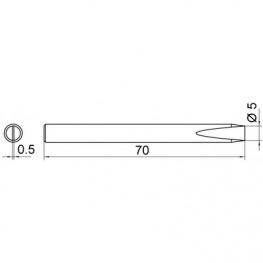 S36, Soldering tip Chisel shaped 5.0 mm, Weller