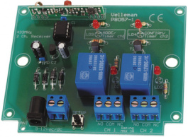 K8057, 2-channel RF receiver (kit), Velleman