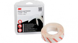 SJ352W, Fastener Hook and Loop Blister IPC 25 mmx1.25 m White, 3M