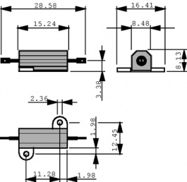 RH00533R00FE05, Wirewound resistor 33 Ohm 5 W +- 1 %, Vishay