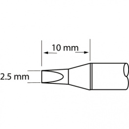 SFP-CH25, Soldering Rework Cartridge Chisel 2.5 mm 390 °C, Metcal