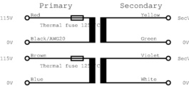 TI-044218-ME-EC, Ring Core Transformer 80 VA 2 x 25VAC, Noratel