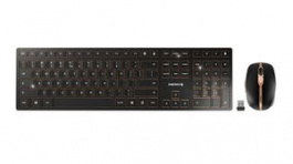 JD-9000EU-2, Wireless Designer Keyboard and 6 Button Mouse, 1600dpi, SX, EU US English with €, Cherry