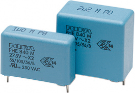 PHE840MK5220MK03R17, X2 capacitor, 22 nF, 275 VAC, Kemet