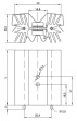 KL-195/63,5/SW/I Радиатор: штампованный; ребристый; черный; L: 63,5мм; W: 42мм