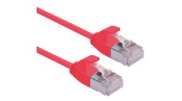 21.15.3311, Patch Cable, RJ45 Plug - RJ45 Plug, CAT6a, F/UTP, 300mm, Red, SECOMP (Roline)