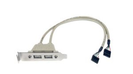 USBPLATELP, 2-Port Low Profile USB-A Bracket 286 mm Grey, StarTech.com