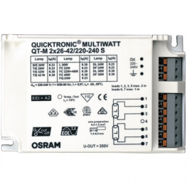 QT-M 2X26-42/220-240 S, Electronic control gear 54...92 W, Osram