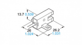 PM-T44, U-shaped photoelectric sensor 0. . .5 mm, Panasonic