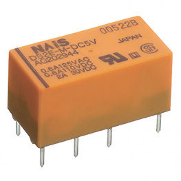 DS2E-SL2-DC24V, Signal Relay 24 VDC 3200 Ohm 180 mW THD, Panasonic