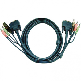 2L-7D05UD, KVM combination cable DVI-D/USB/Audio 5 m, Aten