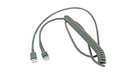 CBA-U32-C09ZAR, USB-A Cable, Coiled, 4.5m, Suitable for LI2208/DS4208/DS4608, Zebra