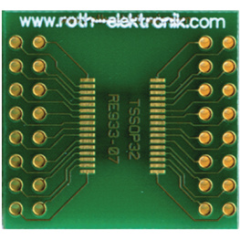 RE933-07, Laboratory card FR4 Epoxide + chem. Ni/Au TSSOP32 Adapter, Roth Elektronik
