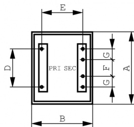 VC 10/1/12, PCB transformer 10 VA 12 VAC (1x), BLOCK