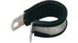 ALU14C-AL/CR-BK (100) Cable Clamp, 19.1mm, Aluminium, Chloroprene, Black, Screw