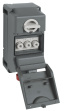 TM 1695 IT TM.. IT, sockets, interlocked socket-outlets, E16 fuse carrier, with base box