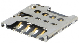 115I-BEAA-RA1, Разъем: для карт памяти; Micro SIM; push-pull; SMT; PIN:8, ATTEND
