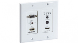 VX-1002-TX, HDMI Wall plate Trasmitter, 100 m, 4K / HDMI / VGA / HDBaseT / USB, Black Box