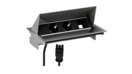 900.406, Desk Outlet with Custom Module CONEO 2x DE Type F (CEE 7/3) Socket/2x USB - GST18i3 Plug 200mm, Bachmann
