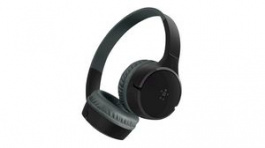 AUD002BTBK, Headphones, On-Ear, Bluetooth/Stereo Jack Plug 3.5 mm, Black, BELKIN