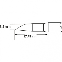 SFP-DRH35, Soldering Rework Cartridge Hoof 3.5 mm 390 °C, Metcal