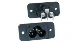 6160.0002, Flush-type device plug C6 Screw mounting, Schurter