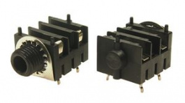 FCR1210WMN, Phone Audio Connector Jack, Straight, 6.35 mm, 3 Poles, Cliff